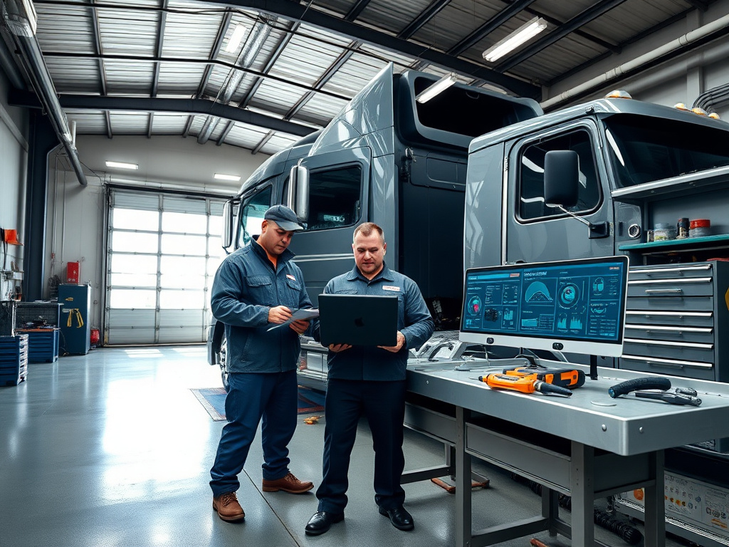 SJC Diesel Performance technicians and diagnostic equipment inside the Mesa, AZ shop